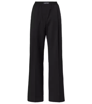 Loewe Logo wool mid-rise straight pants | Thumbnail 1
