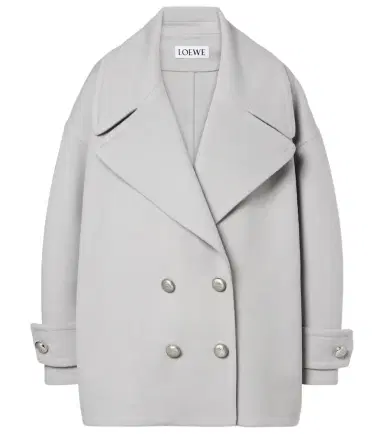Loewe Pebble double-breasted wool peacoat | Thumbnail 1 Loewe Pebble double-breasted wool peacoat | Thumbnail 1