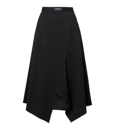 Loewe High-rise wool midi skirt | Thumbnail 1