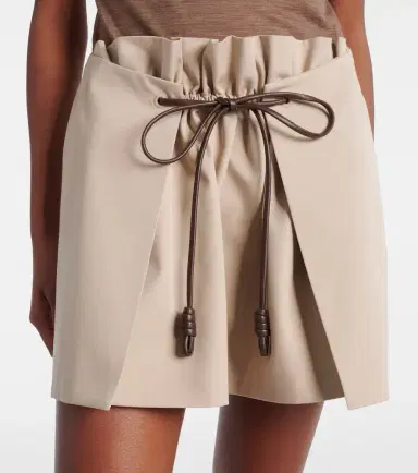 Loewe Cotton and silk gabardine miniskirt | Thumbnail 2