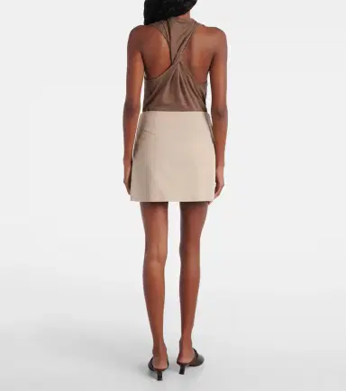 Loewe Cotton and silk gabardine miniskirt | Thumbnail 3