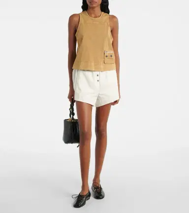 Ganni Cotton-blend shorts | Thumbnail 2