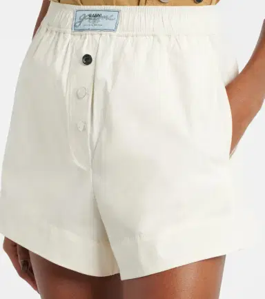 Ganni Cotton-blend shorts | Thumbnail 3