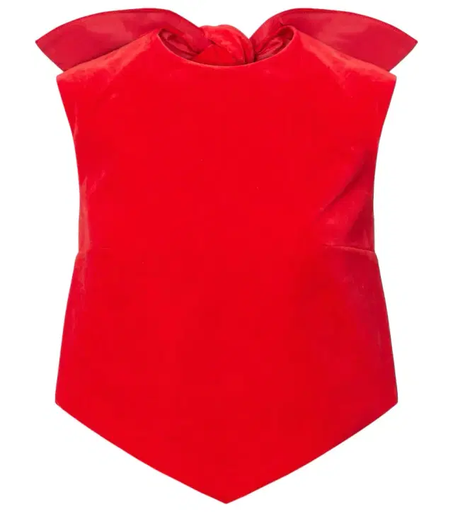 Patou Cotton velvet crop top