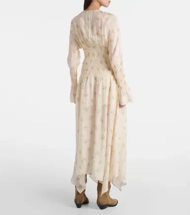 Ganni Printed smocked maxi dress | Thumbnail 2