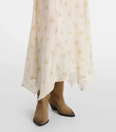Ganni Printed smocked maxi dress | Thumbnail 6