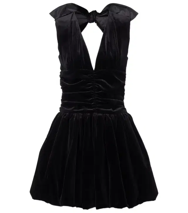 Patou Cotton velvet balloon minidress