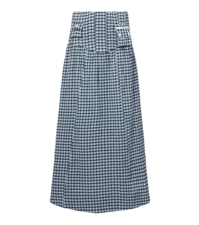 Gingham high-rise cotton-blend maxi skirt