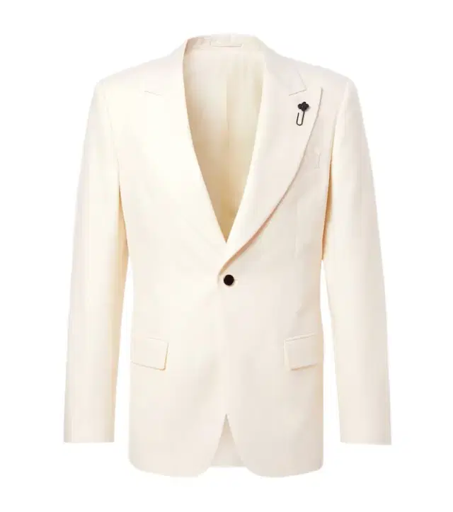 Lardini Single-breasted virgin wool blazer