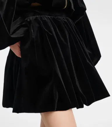 Patou Cotton velvet miniskirt | Thumbnail 2