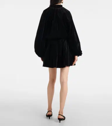 Patou Cotton velvet miniskirt | Thumbnail 4
