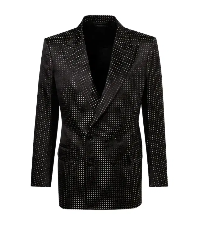 Tom Ford Polka-dot silk satin suit jacket