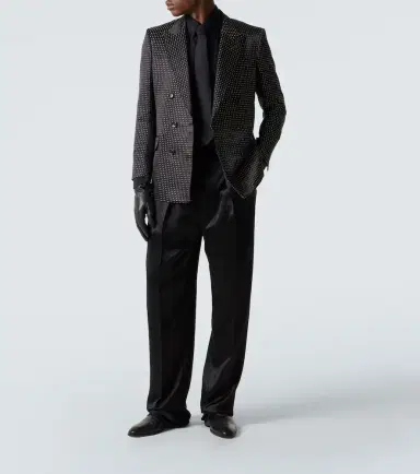 Tom Ford Jacquard polka-dot satin suit pants | Thumbnail 2 Tom Ford Jacquard polka-dot satin suit pants | Thumbnail 2