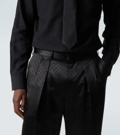 Tom Ford Jacquard polka-dot satin suit pants | Thumbnail 3 Tom Ford Jacquard polka-dot satin suit pants | Thumbnail 3