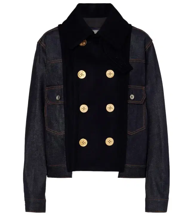 Sacai Paneled denim jacket