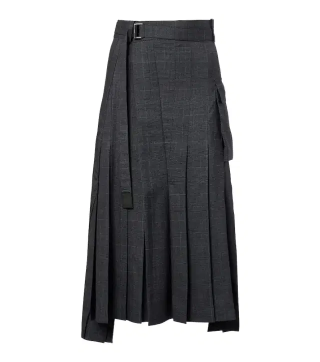 Sacai Prince of Wales check wool midi skirt