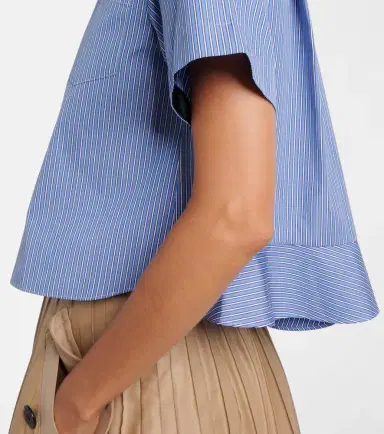 Sacai Striped cotton poplin shirt | Thumbnail 2 Sacai Striped cotton poplin shirt | Thumbnail 2