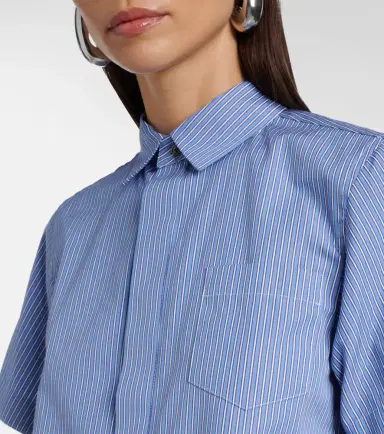 Sacai Striped cotton poplin shirt | Thumbnail 3 Sacai Striped cotton poplin shirt | Thumbnail 3