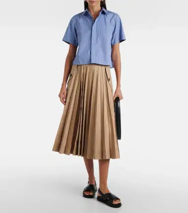 Sacai Striped cotton poplin shirt | Thumbnail 4 Sacai Striped cotton poplin shirt | Thumbnail 4