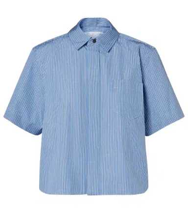 Sacai Striped cotton poplin shirt | Thumbnail 1 Sacai Striped cotton poplin shirt | Thumbnail 1