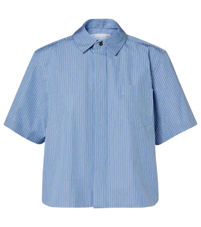 Striped cotton poplin shirt
