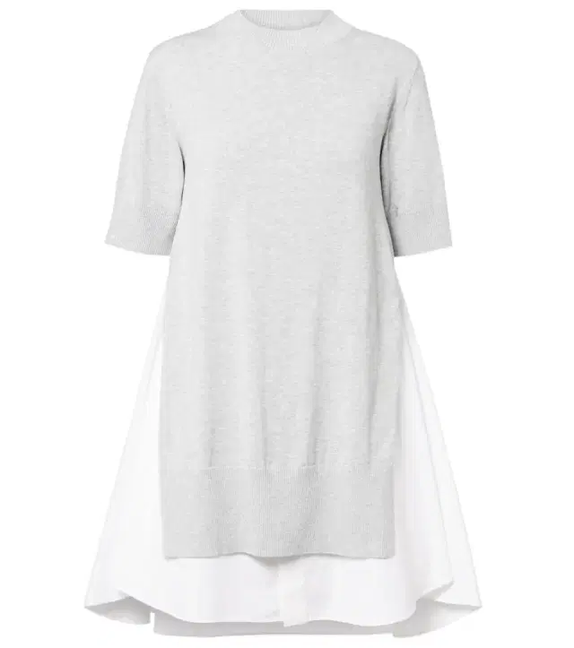 Sacai Layered cotton minidress