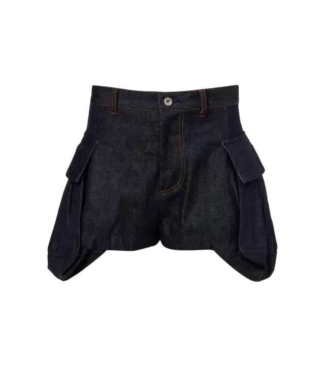 Sacai High-rise denim shorts