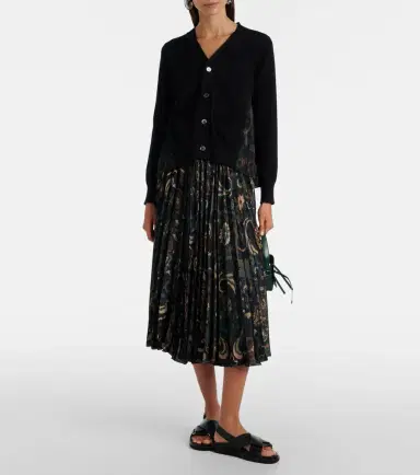 Sacai Cotton tulle cardigan | Thumbnail 2