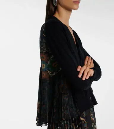 Sacai Cotton tulle cardigan | Thumbnail 7