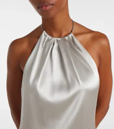 Ralph Lauren Collection Corra halterneck satin gown | Thumbnail 3