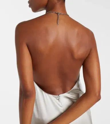 Ralph Lauren Collection Corra halterneck satin gown | Thumbnail 4
