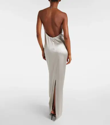 Ralph Lauren Collection Corra halterneck satin gown | Thumbnail 5