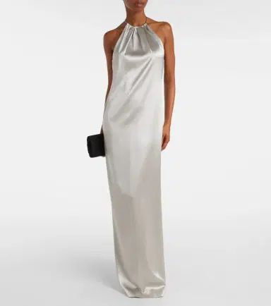 Ralph Lauren Collection Corra halterneck satin gown | Thumbnail 6