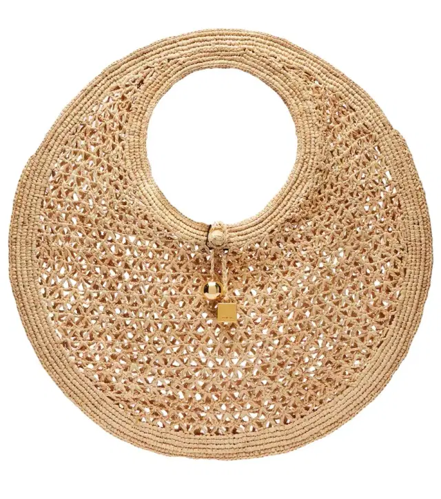 Spiaggia raffia tote bag