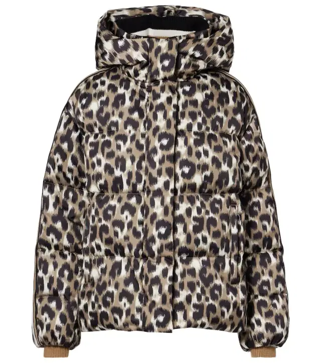 Fusalp Ada leopard-print down ski jacket
