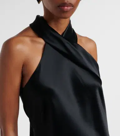 Galvan Satin halter neck gown | Thumbnail 5