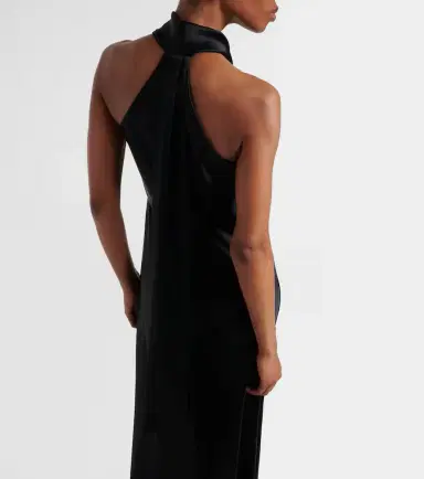 Galvan Satin halter neck gown | Thumbnail 6