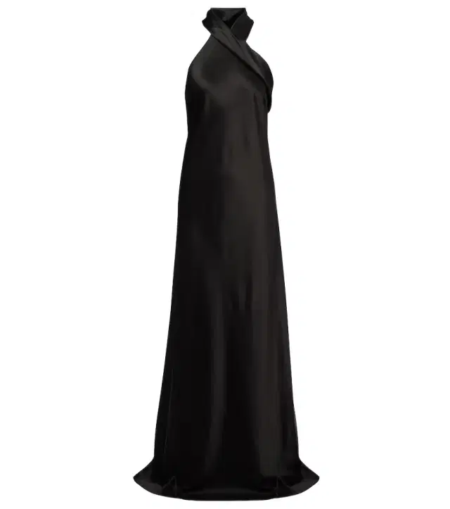 Galvan Satin halter neck gown