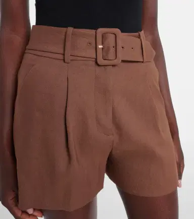 Veronica Beard Piper belted linen-blend shorts | Thumbnail 2