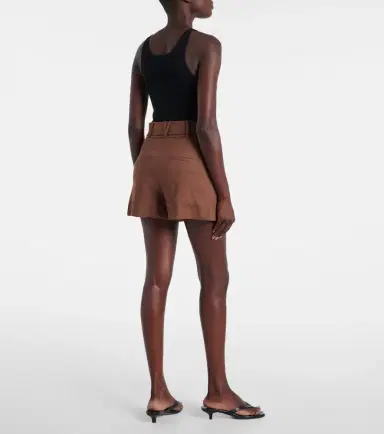 Veronica Beard Piper belted linen-blend shorts | Thumbnail 5