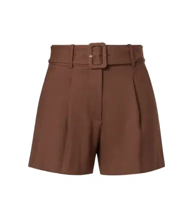 Veronica Beard Piper belted linen-blend shorts | Thumbnail 1