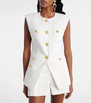 Veronica Beard Tamara linen-blend vest | Thumbnail 5 Veronica Beard Tamara linen-blend vest | Thumbnail 5