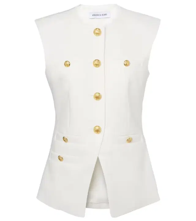 Veronica Beard Tamara linen-blend vest