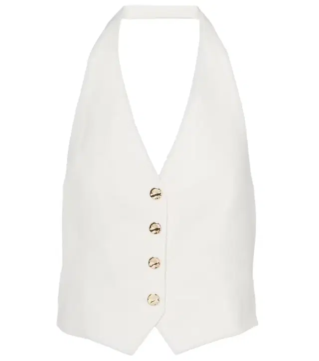 Veronica Beard Arabella linen-blend vest