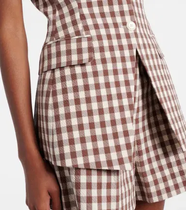 Veronica Beard Lois gingham seersucker top | Thumbnail 4 Veronica Beard Lois gingham seersucker top | Thumbnail 4