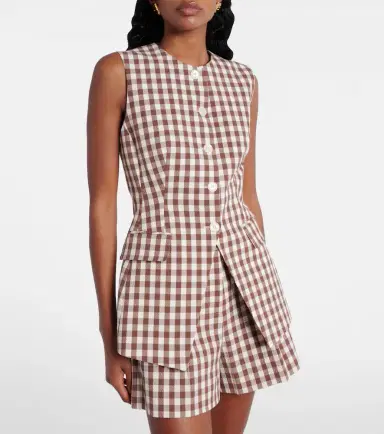 Veronica Beard Lois gingham seersucker top | Thumbnail 6 Veronica Beard Lois gingham seersucker top | Thumbnail 6