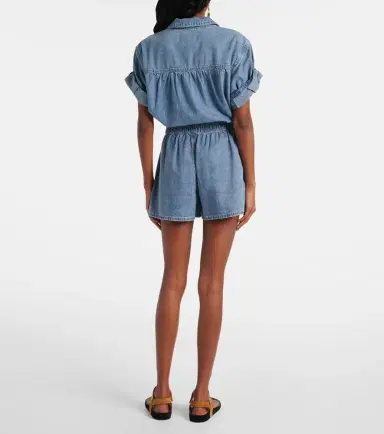 Veronica Beard Wilder high-rise denim shorts | Thumbnail 2