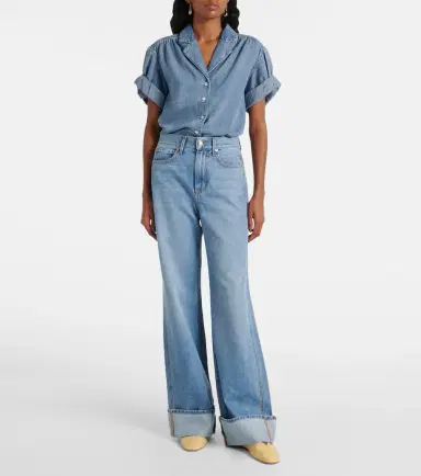 Veronica Beard Taylor high-rise wide-leg jeans | Thumbnail 2