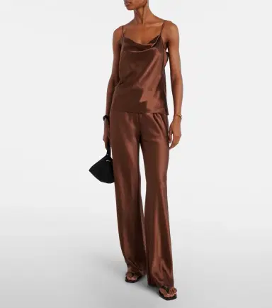 Veronica Beard Billie silk-blend straight pants | Thumbnail 3