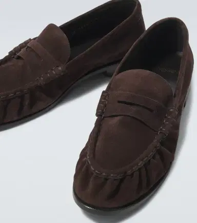 Saint Laurent Le Loafer suede penny loafers | Thumbnail 2 Saint Laurent Le Loafer suede penny loafers | Thumbnail 2